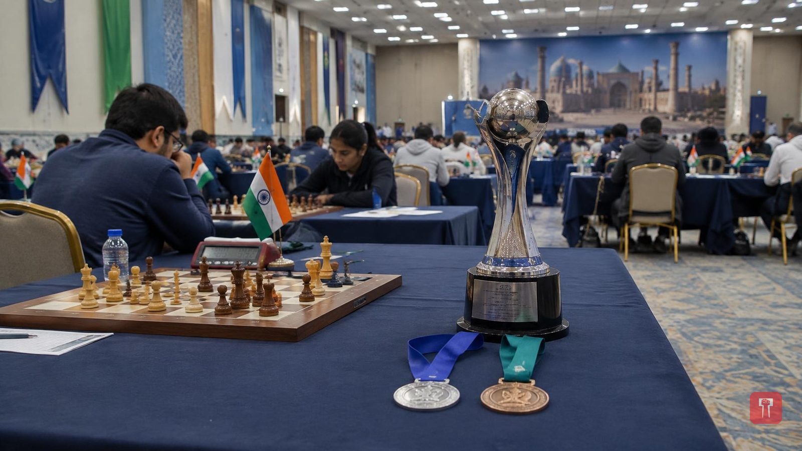 समरकंद ऑलिम्पियाडमध्ये भारताला सलग तिसऱ्यांदा गॅपरिंदाश्विली करंडक, कुंटे यांचे पुण्यात स्वागत
