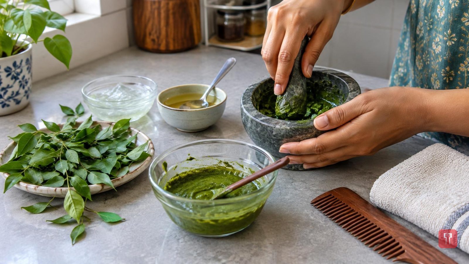 Curry leaf hair mask at home suggested for greying hair