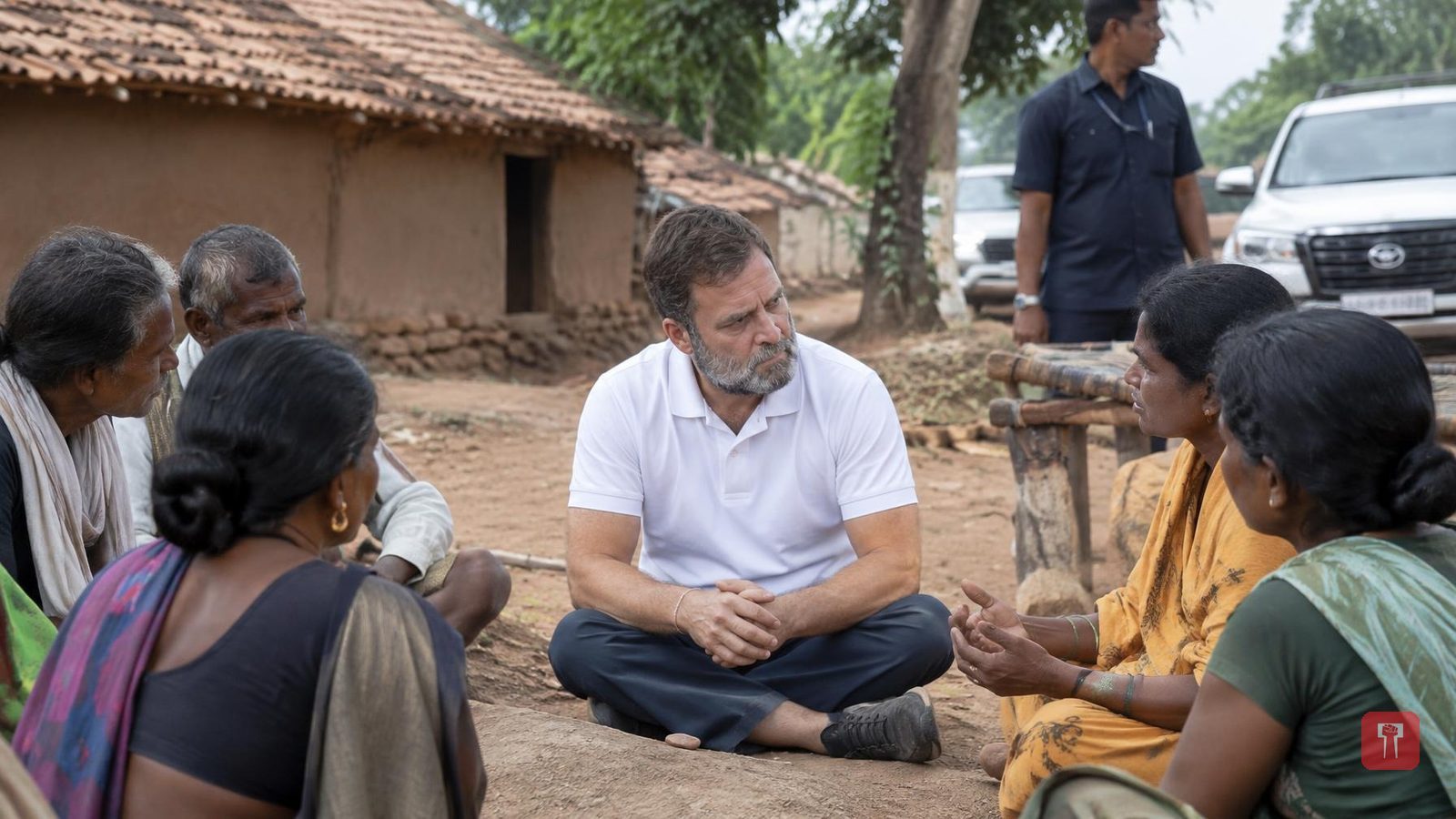 Rahul Gandhi stops car in Gondia to meet NSUI worker, then meets families of tribal children who died