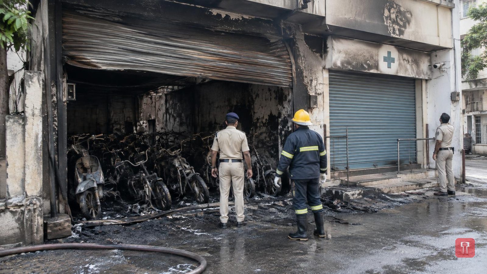 Garage fire in Nagpur's Bank Colony destroys 20 two-wheelers; sacked employee suspected