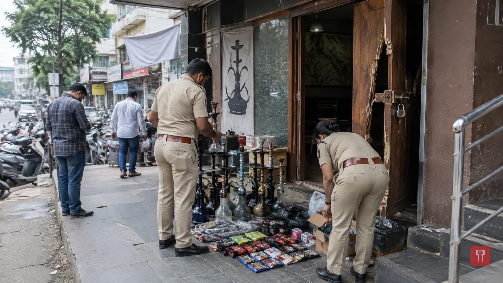 Nagpur hookah parlour run behind locked door, owner and manager booked; 13 caught