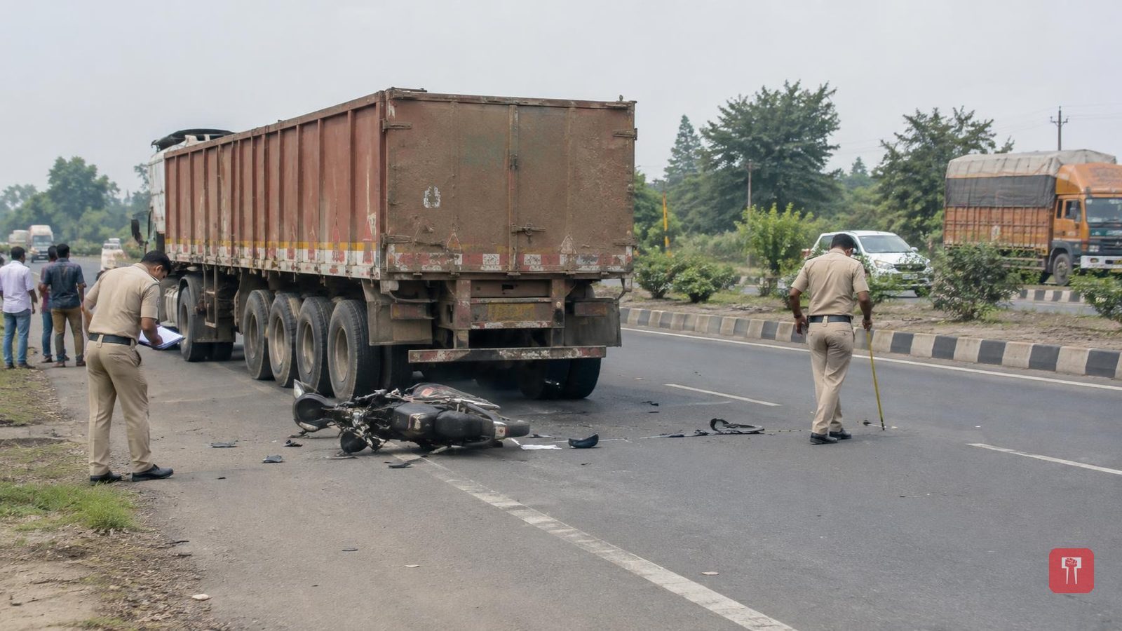Couple and four-year-old son killed as trailer hits bike on Wardha Road in Nagpur