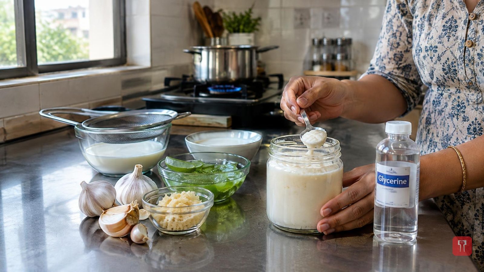 Garlic cream at home suggested for pigmentation and tanning