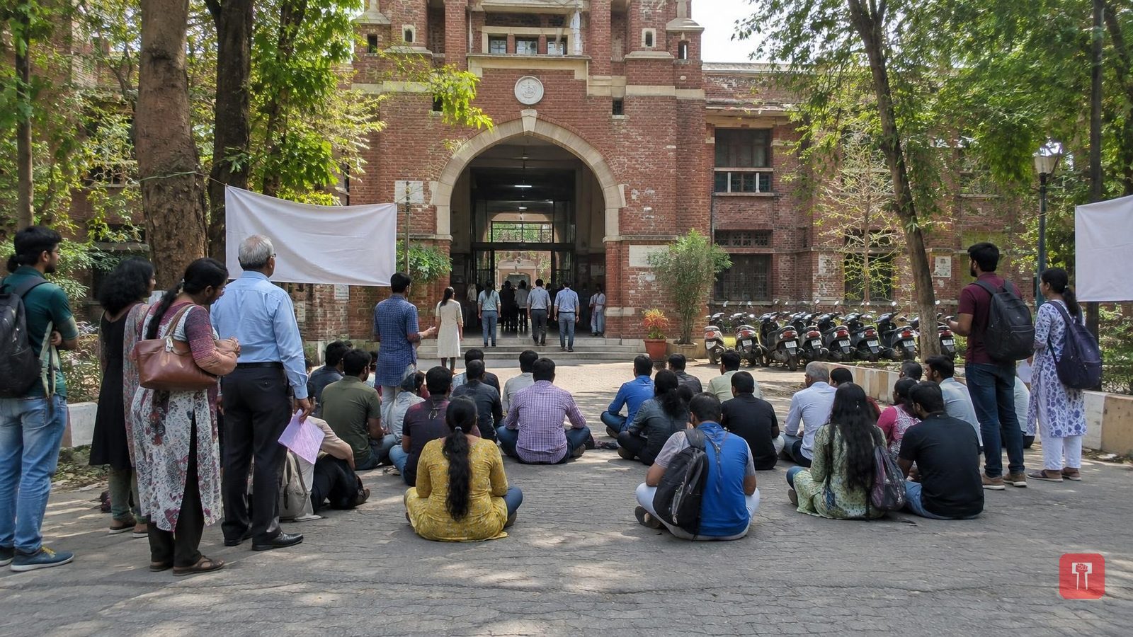 हिंदू कॉलेजमधील प्रवेश आणि कारभाराच्या वादावरून शिक्षक, विद्यार्थ्यांचे आंदोलन तिसऱ्या आठवड्यात