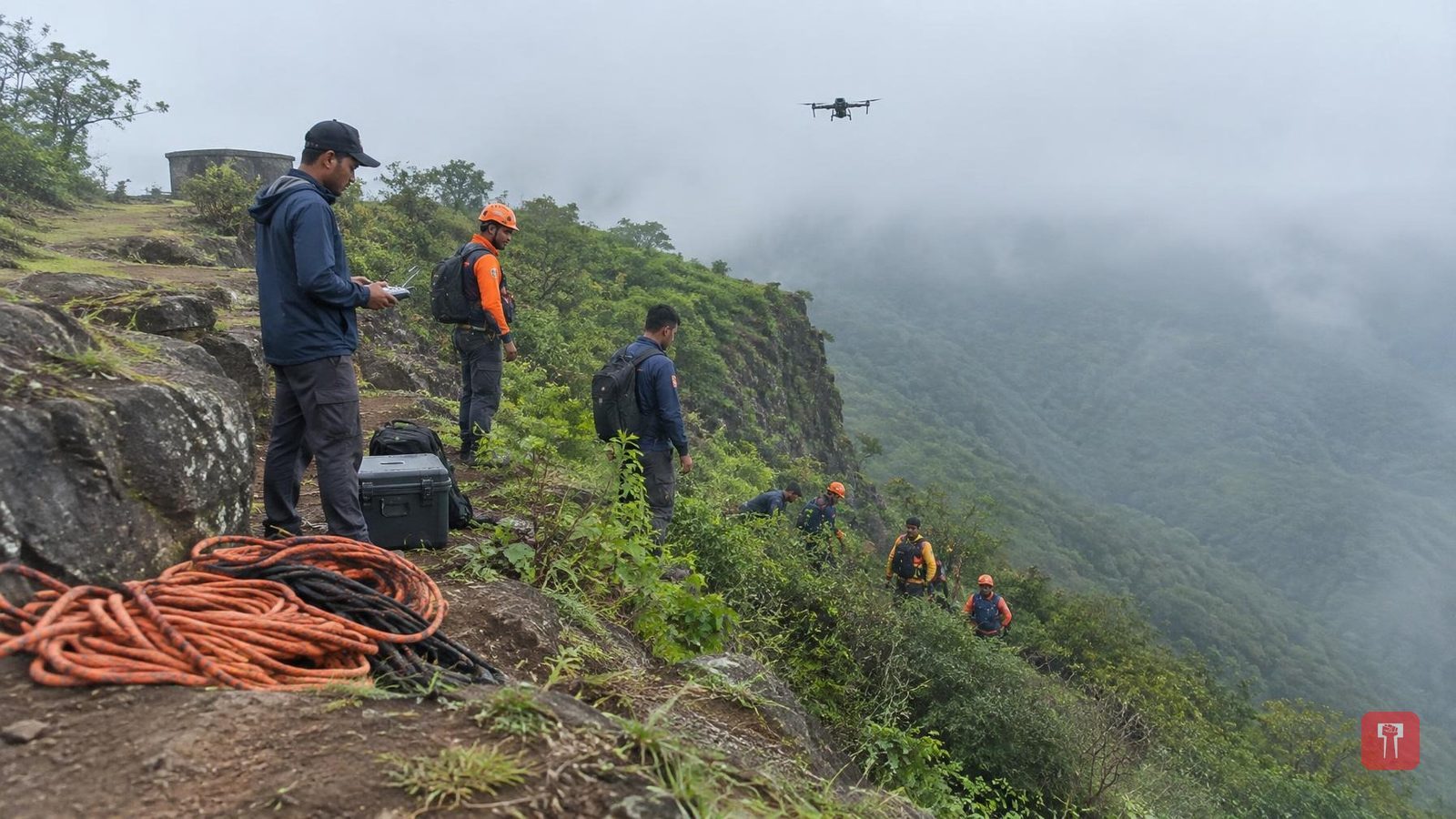 Body of missing 37-year-old found in gorge below Raigad Fort's Takmak Tok, spotted by drone