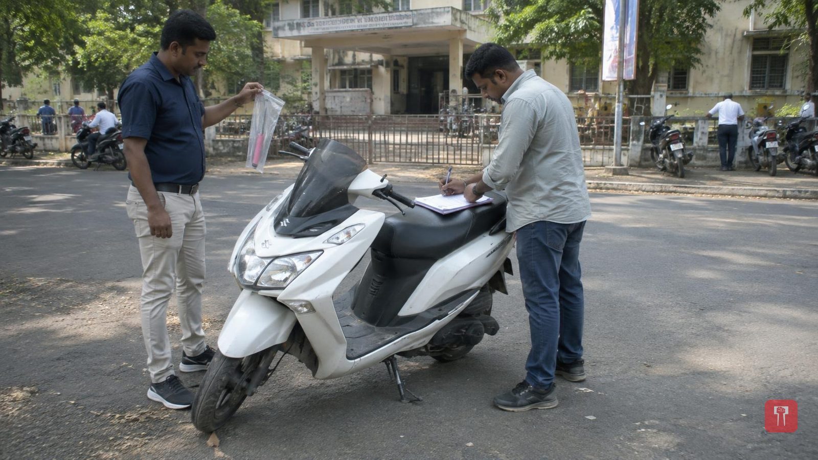 Wardha police detain man with sharp knife and moped in Samtanagar area
