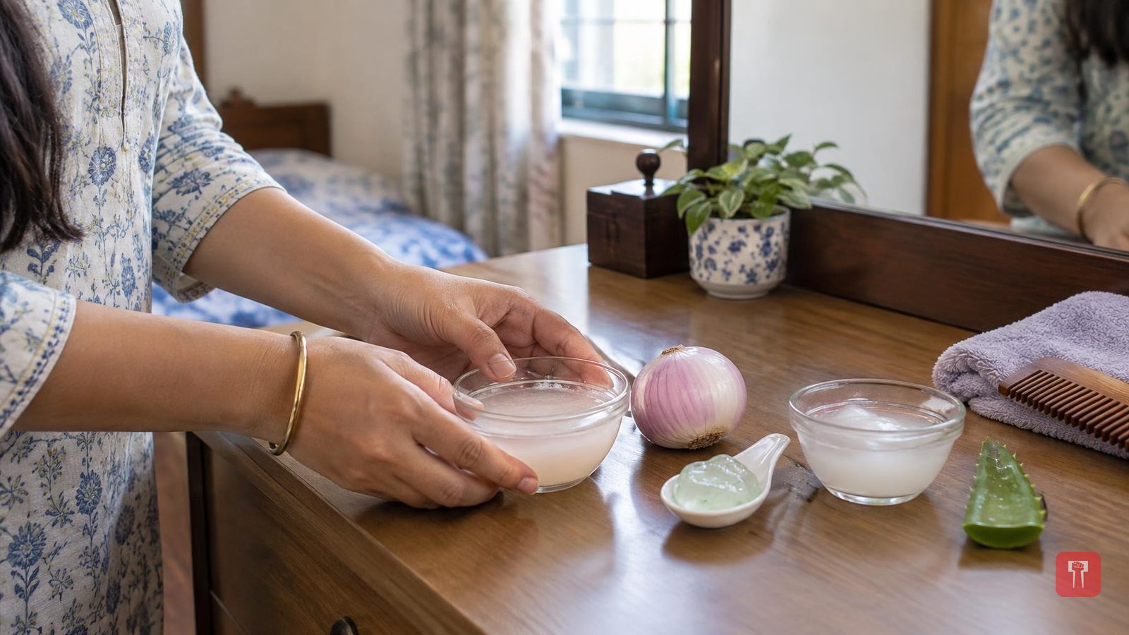 Onion juice, coconut oil and aloe vera gel suggested as home remedy for hair growth