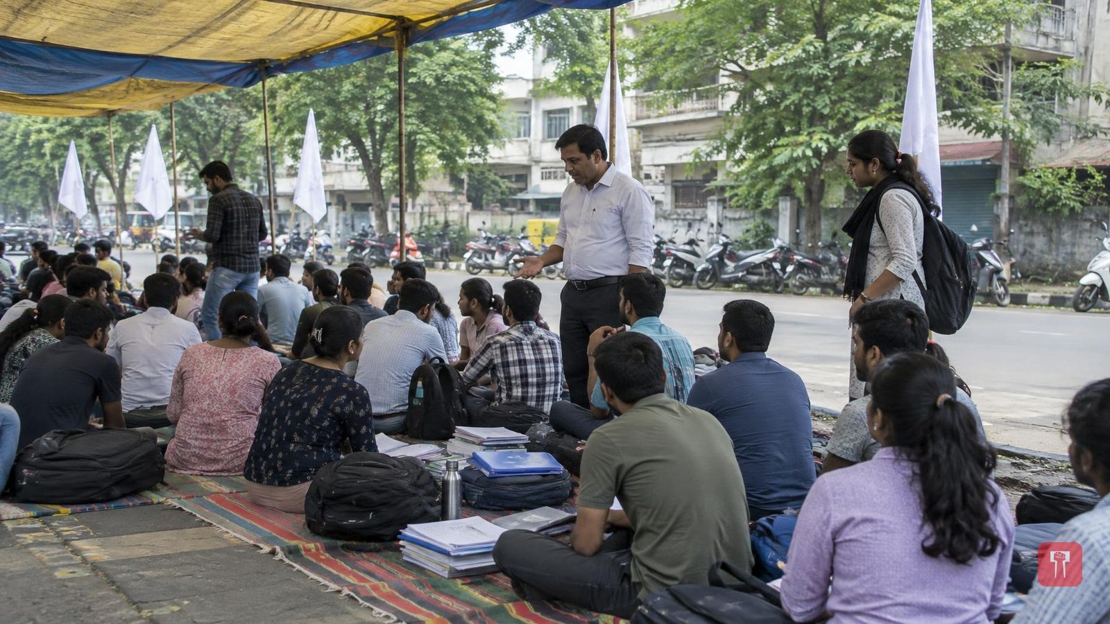 Sanjay Raut joins Rohit Pawar's Pune protest, warns government over MPSC and exams
