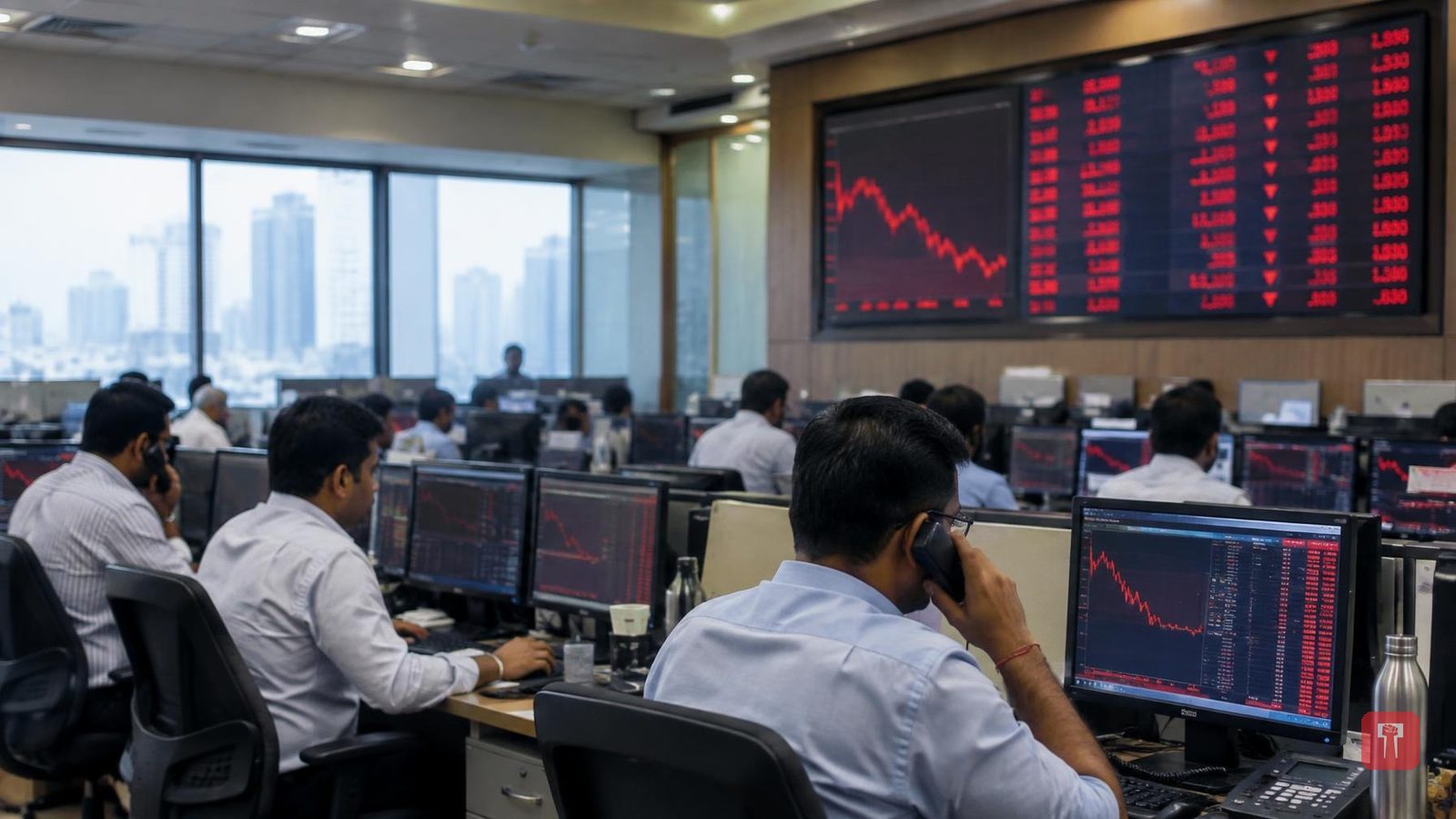 Sensex falls to 71,850, Nifty slips below 22,400 as HDFC Bank, HCL Tech lead selloff