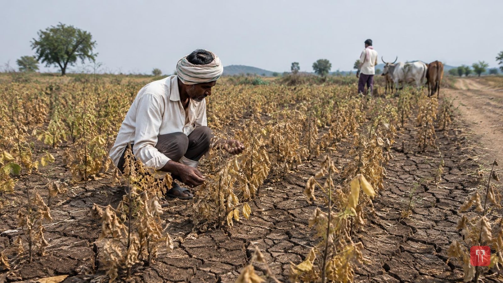 Rain break scorches kharif crops in Loha, farmers face debt and fodder and water worries