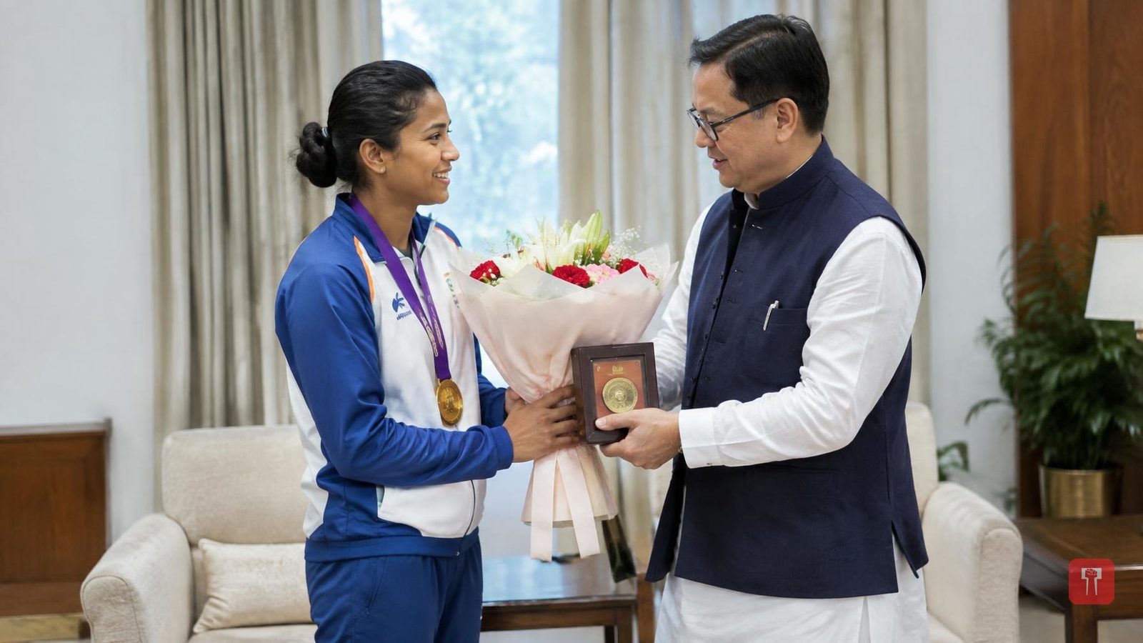 Lovlina Borgohain wins boxing gold at Asian Games; Kiren Rijiju felicitates her