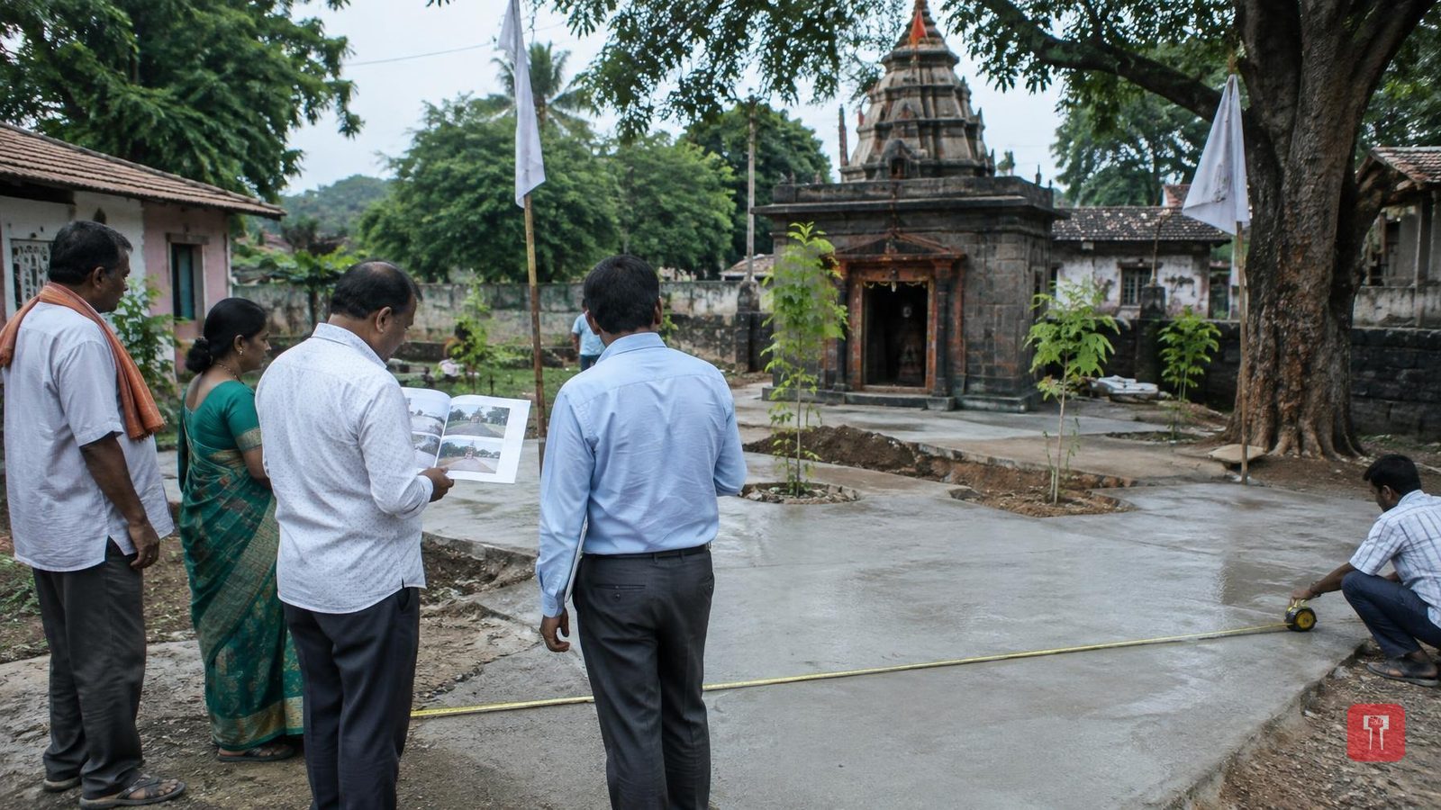 Sena (UBT) questions concrete laid at Bhairavnath temple premises in Satara, seeks action against contractor