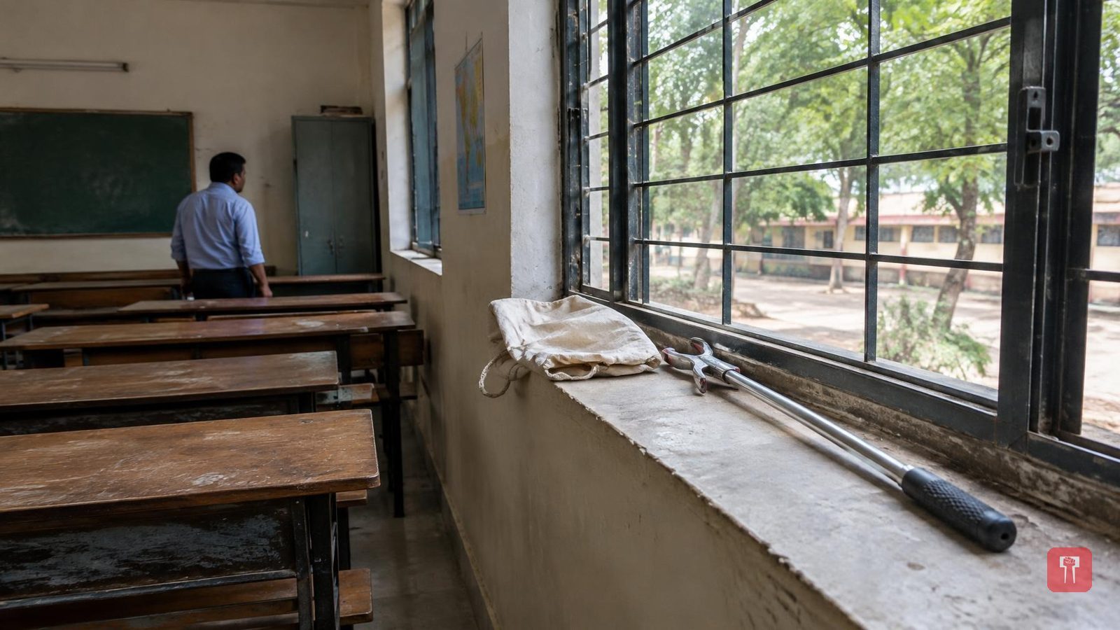 Russell's viper found at window of Nagpur Kendriya Vidyalaya classroom, rescued by snake rescuer