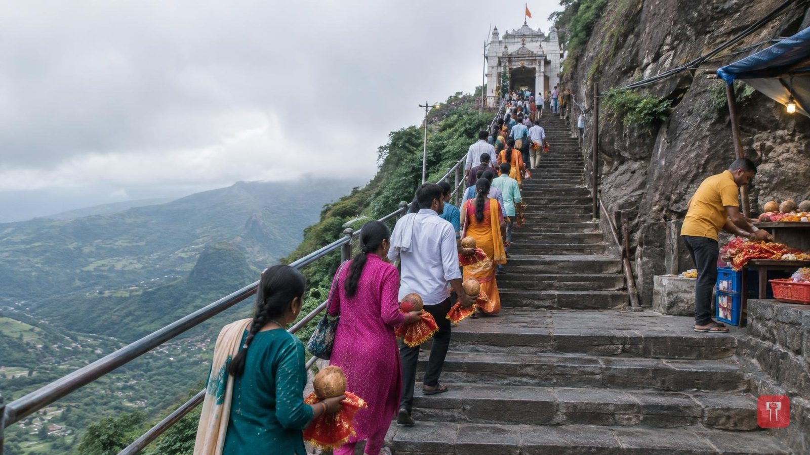 Why Saptashrungi Devi is called an Ardha Shaktipeeth, and the belief around her 18-armed idol