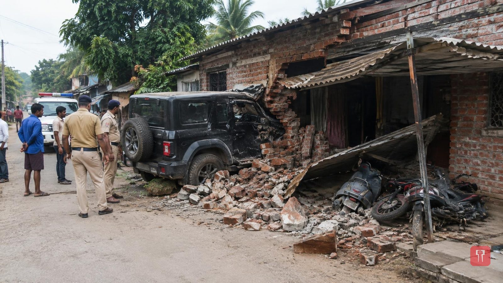 Speeding Thar rams house in Virar's Jambhulpada, wall collapses and owner injured