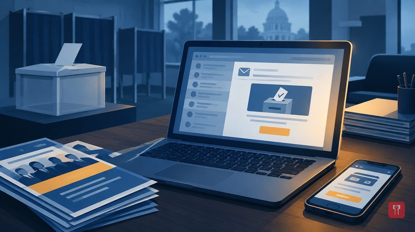AI-generated illustration: Cyber Threat Actors Use a Variety of Techniques to Target Election and Campaign Officials